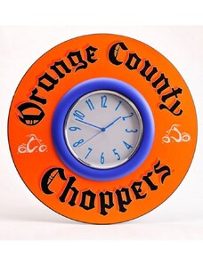 ORANGE COUNTY CHOPPERS- CHROMOVÉ NÁSTĚNNÉ HODINY