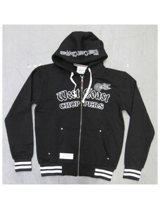 West Coast Choppers - MIKINA S KAPUCÍ NA ZIP GANGSCRIPT ZIP HOODED SWEATER BLACK