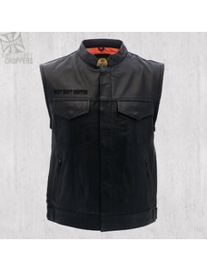 WEST COAST CHOPPERS - KOŽENÁ VESTA OG CROSS BLACK LEATHER RIDING VEST - LIMITED EDITION