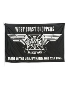 WEST COAST CHOPPERS - VLAJKA CROSS STATEMENT FLAG BLACK 100x150 CM