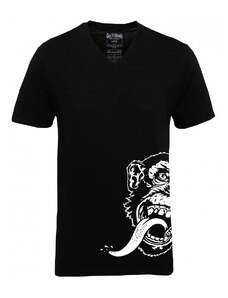 choppers-shop.cz GAS MONKEY GARAGE - TRIKO GMG WHITE SIDE MONKEY V- NECK