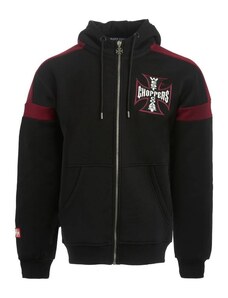 choppers-shop.cz WEST COAST CHOPPERS MIKINA - "WCC - PANEL ZIP HOODY - BLACK RED"