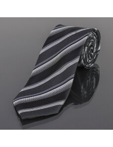 Kravata pánská AMJ šikmý proužek KU1195, šedo-černá