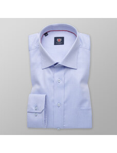 Willsoor Pánská košile Slim Fit modrá s jemným pruhovaným vzorem 11387