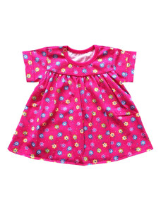 Damipa Baby Kojenecké malinové šaty s kytičkami