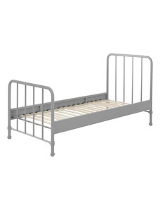 Matně šedá kovová postel Vipack Bronxx 90 x 200 cm
