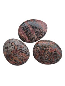 Buddhanaramek Hmatka - Jaspis leopard masážní kameny 7277