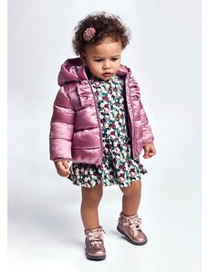 Mayoral ECOFRIENDS satin coat for baby girl, Mauve
