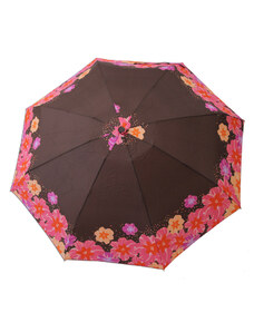 Real Star Dámský skládací deštník mini Růže po okraji, hnědý