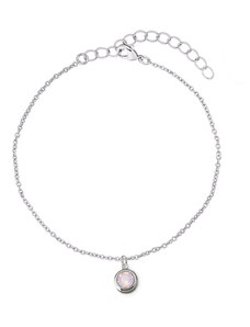 Jewellis ČR Ocelový náramek s krystalem Swarovski - Rose Water Opal