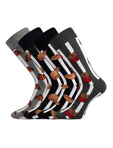 DEFOOD pánské společenské vzorované ponožky Lonka