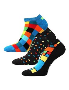 WEEP barevné kotníčkové ponožky Lonka - KOSTKY