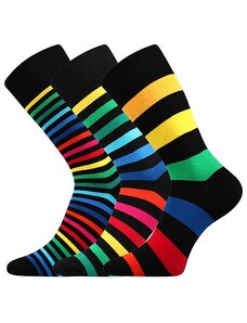 DELINE BLACK barevné trendy ponožky Lonka