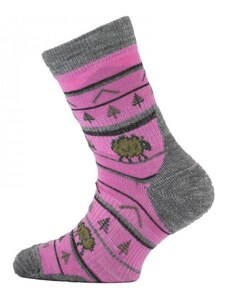 TJL dětské merino ponožky Lasting růžová S