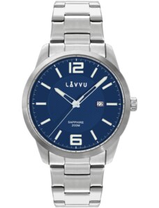 LAVVU 20 ATM Pánské hodinky se safírovým sklem LAVVU DYKKER Blue LWM0191