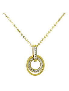 BM Jewellery Dámský luxusní náhrdelník zlatý z chirurgické oceli S11116105
