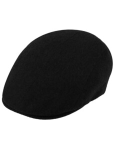 Luxusní černá kašmírová bekovka od Fiebig - Driver cap Cashmere