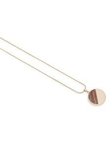 BeWooden Medailon s dřevěným detailem Aurum Necklace Medallion