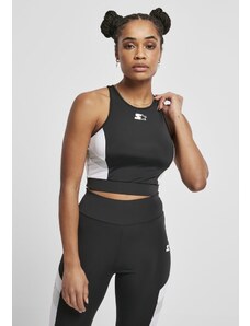 Ladies Starter Sports Cropped Top - black/white