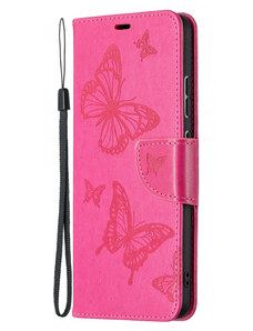 Pouzdro MFashion Nokia 2.4 - růžové - motýli