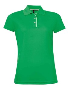 Sols Dámská sportovní polokošile s krátkým rukávem Ladies Performer SOL'S Kelly zelená S