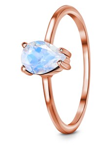 Royal Exklusive Royal Fashion prsten 14k zlato Vermeil GU-DR8705R-ROSEGOLD-MOONSTONE