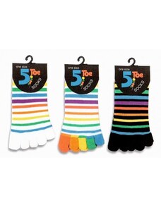 TRENDY socks Barevné prstové ponožky - PROUŽKY