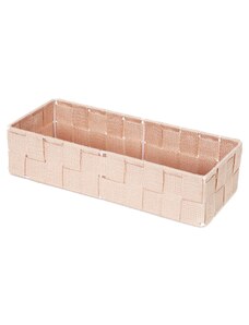 Úložný organizér do zásuvky Compactor TEX - košík L, 30 x 12 x 7 cm, růžový