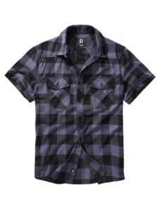 Brandit Košile Checkshirt Halfsleeve černá | šedá S