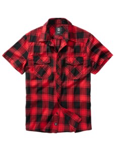 Brandit Košile Checkshirt Halfsleeve červená | černá