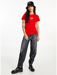 Tommy Jeans dámské červené triko