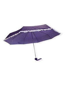 Real Star Umbrella Mini skládací deštník s puntíky fialová 9212