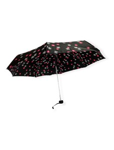 Real Star Umbrella Mini skládací deštník s květinami černá 9208