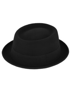 Plstěný klobouk porkpie - Fiebig - černý klobouk