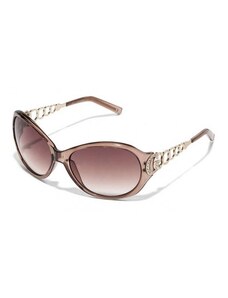 Outlet - GUESS brýle Plastic Metal Round Sunglasses hnědé Béžová