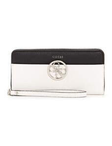 GUESS peněženka Kamryn Color-Block Zip-Around Wallet černobílá Bílá
