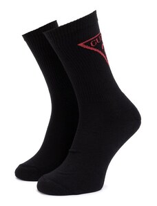 GUESS ponožky Triangle Logo Crew Socks černé Červená