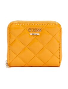 GUESS peněženka Melise Quilted Zip-around Wallet marigold Žlutá
