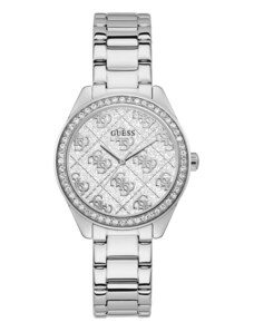 GUESS hodinky Silver Tone Case Silver Tone Stainless Steel Watch