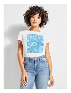 GUESS tričko 81 Stencil Graphic Tee bílé XS Bílá