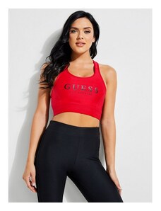 GUESS podprsenka GUESS X Amanda Cerny Los Angeles Logo Sports Bra červená S Červená