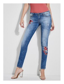 GUESS rifle Starlet Embroidered Jeans modré 27