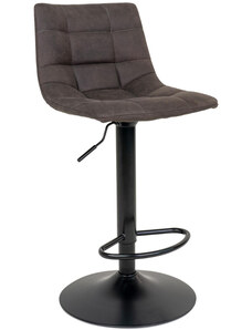 Nordic Living Šedá látková barová židle Nellie 63-83 cm