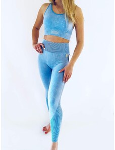 Victoria's Secret Victoria's Secret PINK Workout Blue sportovní set legíny a podprsenka 2 ks - S / Modrá / Victoria's Secret