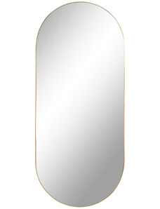 Nordic Living Zlaté kovové nástěnné zrcadlo Vincent 35 x 80 cm
