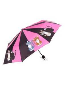 Deštník s kreslenými kočkami - skládací
