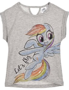 MY LITTLE PONY RAINBOW DASH ŠEDÉ DÍVČÍ TRIČKO Šedá