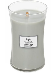 Velká vonná svíčka Woodwick, Lavender & Cedar