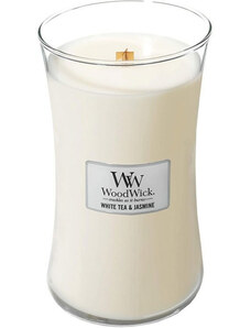 Velká vonná svíčka WoodWick, White Tea & Jasmine