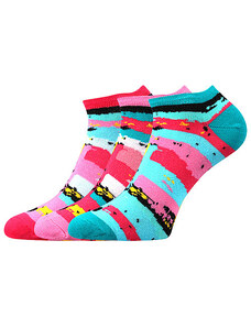 LONKA barevné ponožky grafika B 3 páry